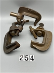 (3) Cast Iron Century C-Clamps for Stage Lighting