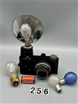 Uniflash Camera With Film, Flash Unit and Flashbulbs