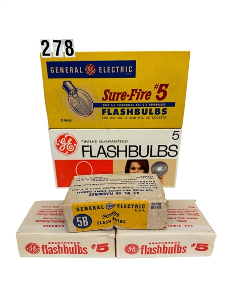 (3) Dozen Flashbulbs GE #5 or Sylvania Press #25 Or Both