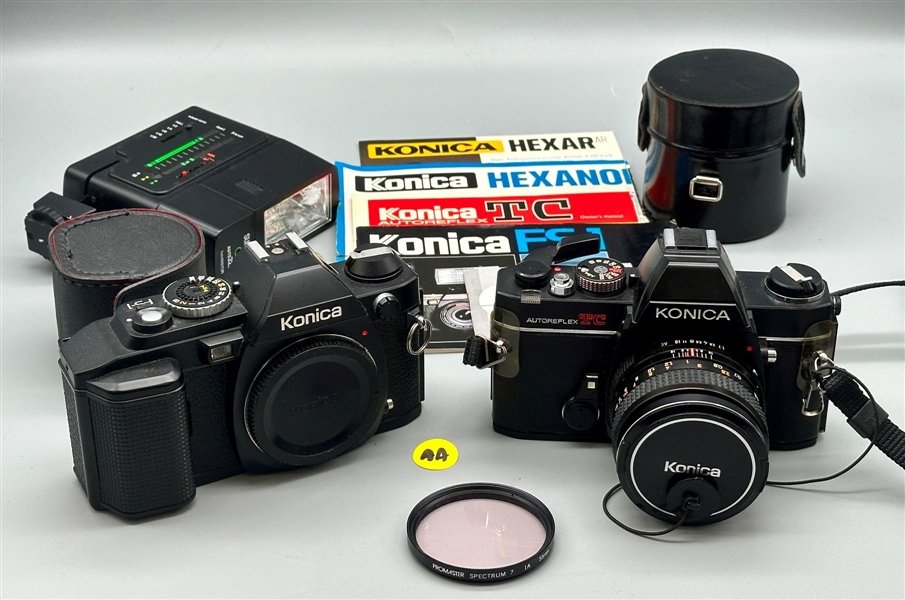 (AA) (2) Konica Cameras and Accessories Group