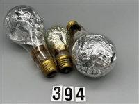 (3) 1930s Foil Filled Photoflash Lamps (Bulbs)