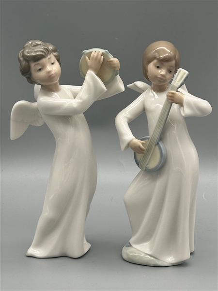 (2) NAO Porcelain Figurines Musical Angels