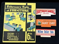 (4) Vintage Retail Advertising Signs