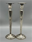 Sterling Silver Pair Weighted Candlesticks Richard M. Woods and Co. 