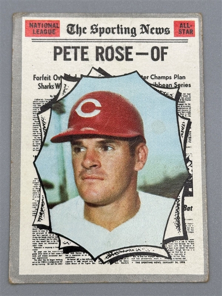 1970 Topps #458 Pete Rose Sporting News