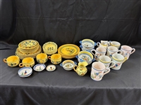 Group of Quimper France Pottery Pieces