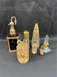 Group of French Glass Perfume Bottles