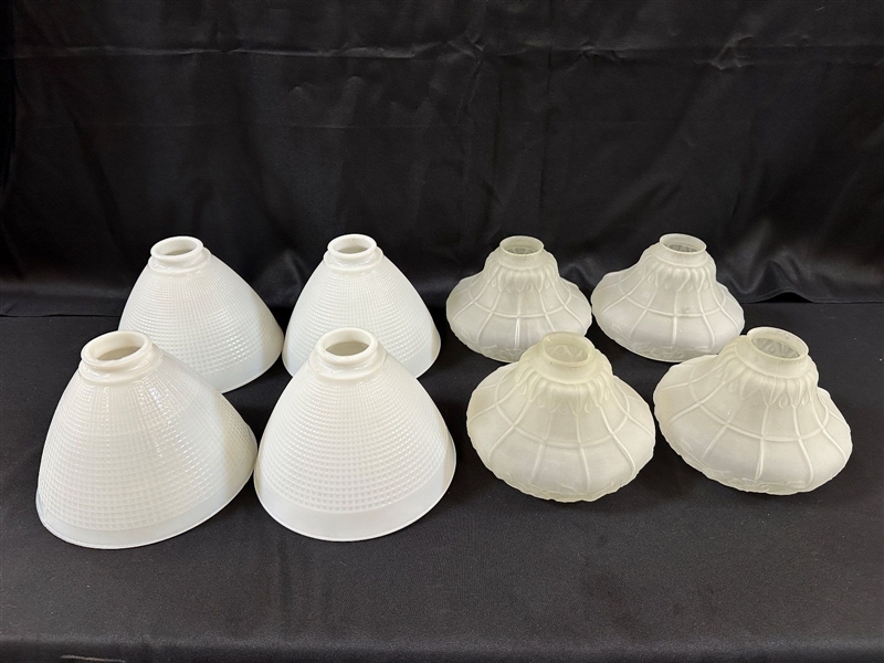 (8) Large Glass Lamp Shades