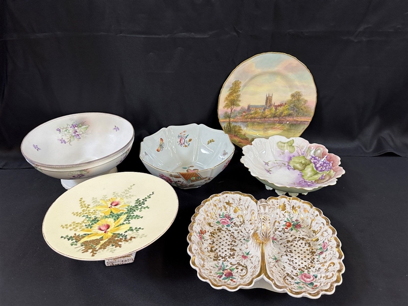 Group of China; Haviland, Worcester, Mattahedah, Prussia