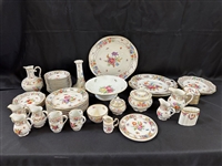 (52) Pieces Group of Non Reticulated Dresden China