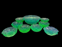 Group of Uranium Glass Anchor Hocking