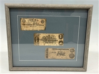 (3) Pieces of US Currency Framed