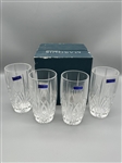 Set of 4 Waterford Marquise Brookside Hiball Glasses OB