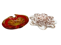 (2) Pieces of Murano Art Glass Dishes