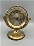 Seth Thomas Brass Rotating Swivel Table Clock