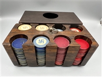 Vintage Poker Set With Good Luck Chips and Cover