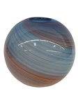 Spherical Art Glass Vase Unsigned