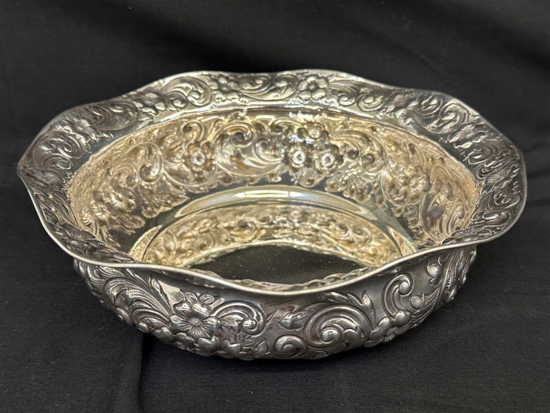 1890 Gorham Sterling Silver Repousse Bowl