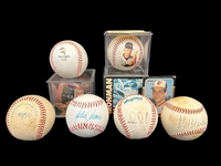 Group of Baseballs; Mel Harder Signed, Vizquel, Franco