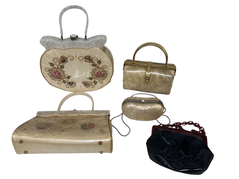 (5) Hard Case Ladies Purses