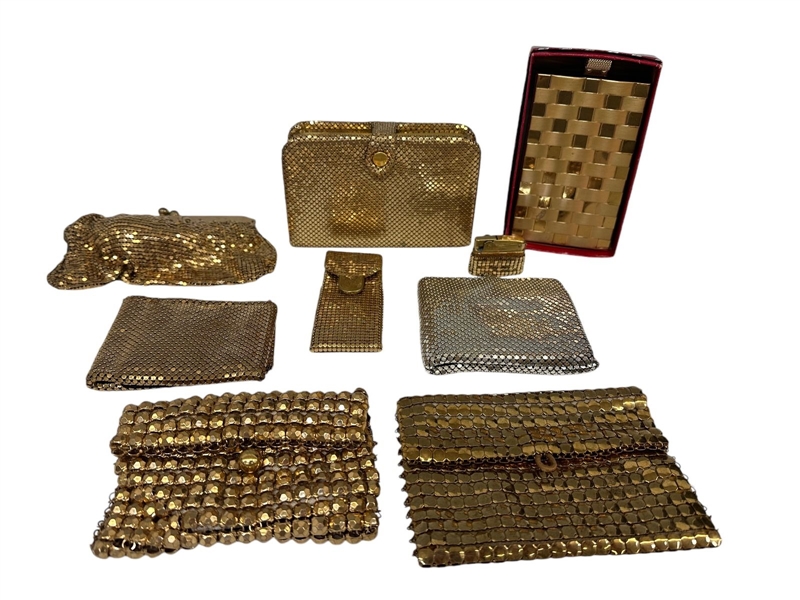 Group of Gold Beaded Metal Purses and Wallets