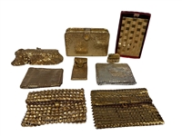 Group of Gold Beaded Metal Purses and Wallets