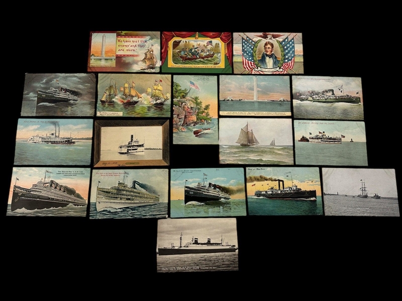 (18) Oliver Hazard Perry, Steamship Postcards