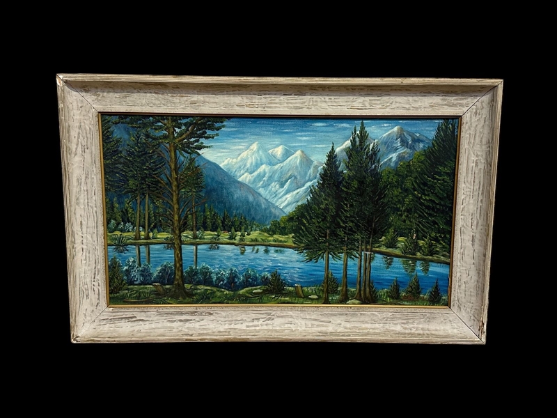 Oil on Board Mountain Scene Possible Szuikola G. Kulas