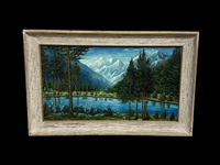 Oil on Board Mountain Scene Possible Szuikola G. Kulas