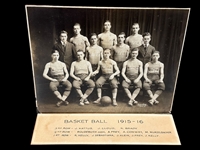 1916 Xavier University College Basketball Black and White Photograph