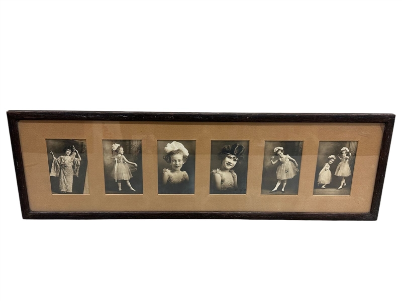 Framed Group of Black and White Girl Photographs