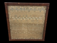 1839 Embroidered Sampler Framed