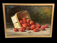 A.F. Kind Oil on Board "Strawberries"