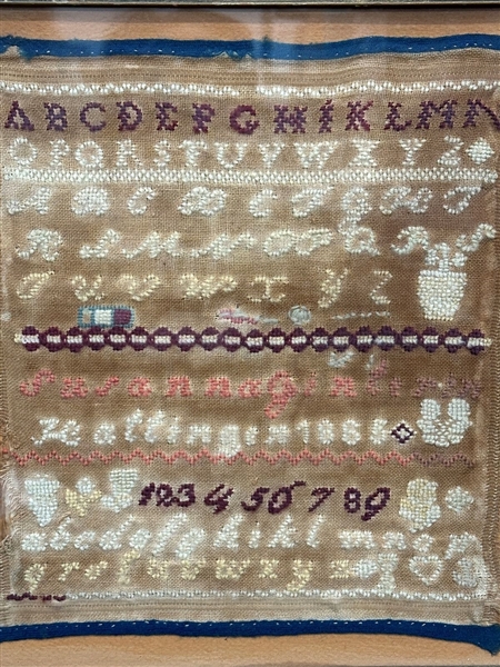 1935 Framed Embroidered Sampler