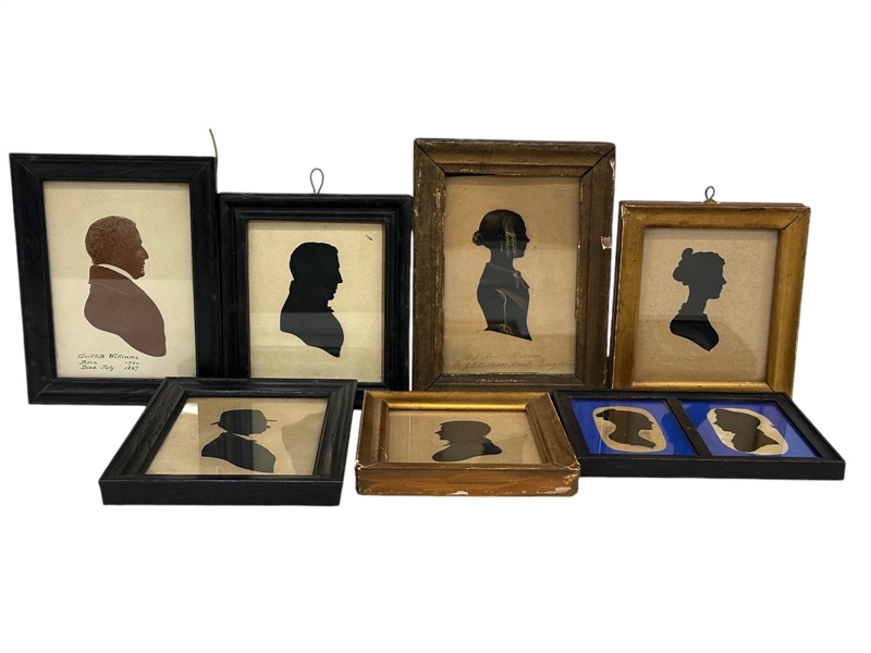 (8) Group of Silhouettes in Frames