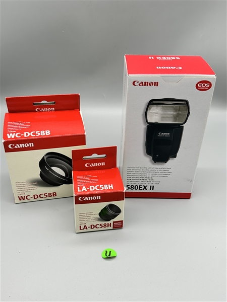 (U) (3) Canon Camera Accessories with Original Boxes