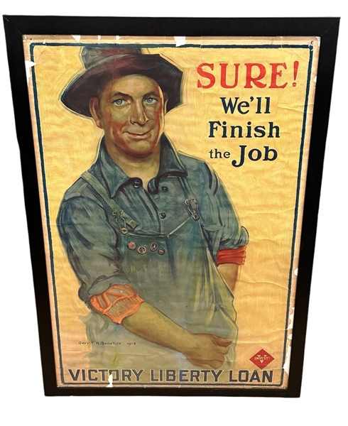 Sure! Well Finish The Job Victory Liberty Loan WWI Advertising Poster