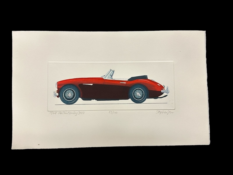 Stephenson Lithograph 1964 Austin Healey 3000 Numbered