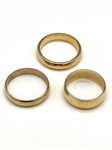 (3) 14k Gold Wedding Band Rings