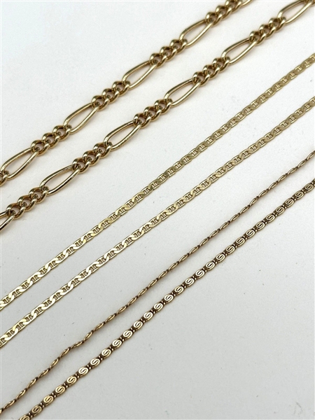 (3) 14k Gold Necklaces