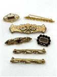 (7) Victorian Gold Filled Brooches Including Hair Brooch