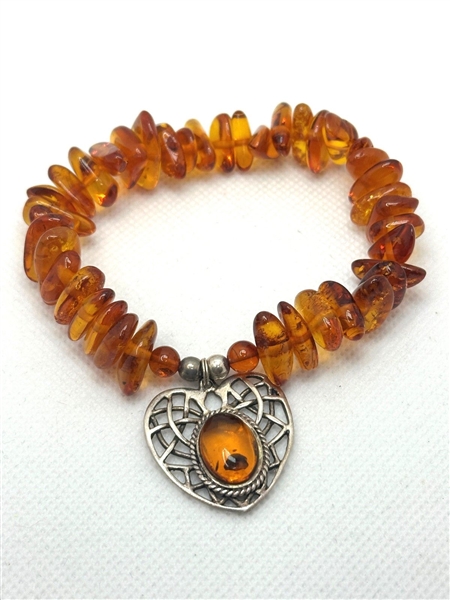 Baltic Amber Sterling Silver Bracelet