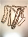 (5) Sterling Silver Beaded Necklaces and Bracelets