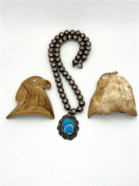 (3) Native American Sterling Silver Jewelry Pieces