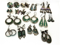 (14) Pairs Sterling Silver Earrings