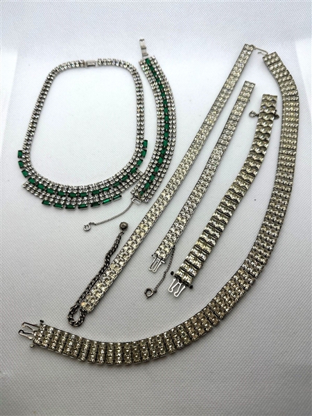 (3) Costume Rhinestone Jewelry Sets