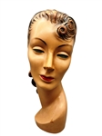 Vintage Lady Mannequin Head Department Store Hat Display