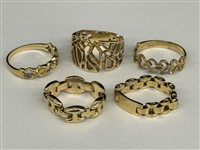 (5) 14k Gold Rings