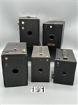 (5) Vintage Black Box Cameras