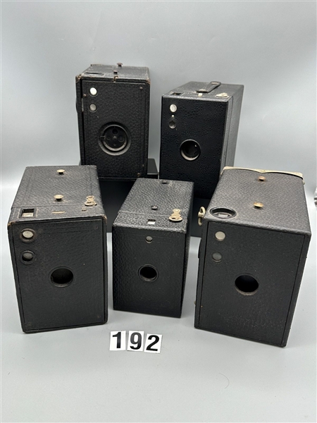 (5) Vintage Black Box Cameras